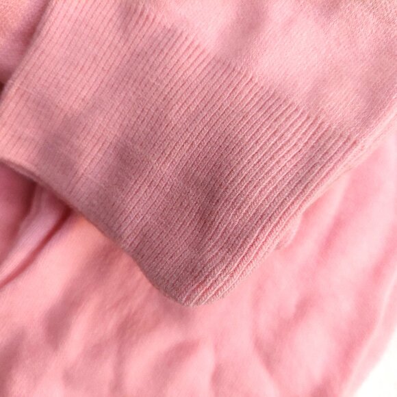 Vintage 1940s-1950s Light Pink Long Sleeve Knit Crewneck Sweater - Picture 11 of 12